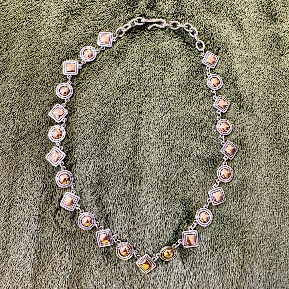 Retired James Avery Circles & Squares Necklace